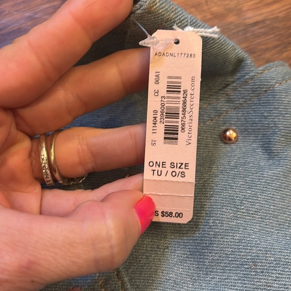 Victoria's Secret NWT Beach Casual Denim Tote Large Travel Weekend Shoulder Bag - Picture 5 of 9